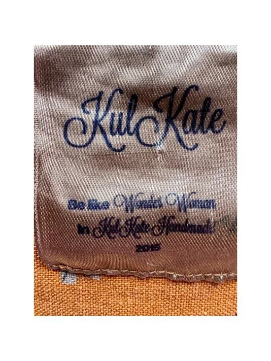 Kul Kate Handmade Mustard Floral Wrap Dress - Medium - Picture 9 of 11